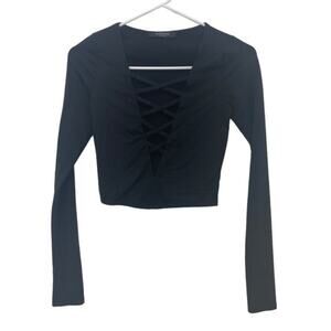 Solemio LA black Crop top
